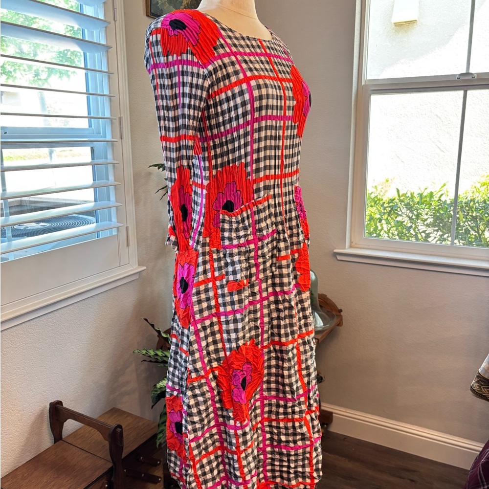 Alquema floral checkered dress - Picture 4 of 10